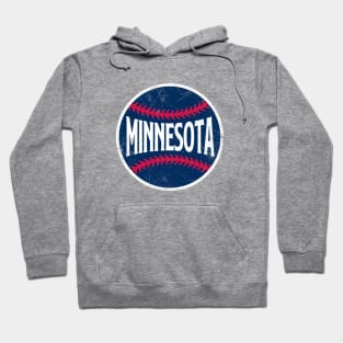 Minnesota Retro Baseball - White Hoodie